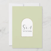  stijl witte munt romantische bloemenbruiloft kaart (Achterkant)