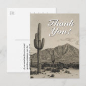 stijl woestijnscene + "Dank u" Briefkaart (Voorkant / Achterkant)