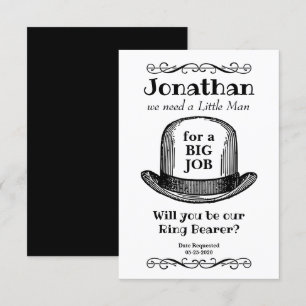  stijl zal je mijn Ring Bearer zijn Kaart