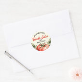 stijl Zelfgemaakte Tomaat Salsa blikken Ronde Sticker (Envelop)