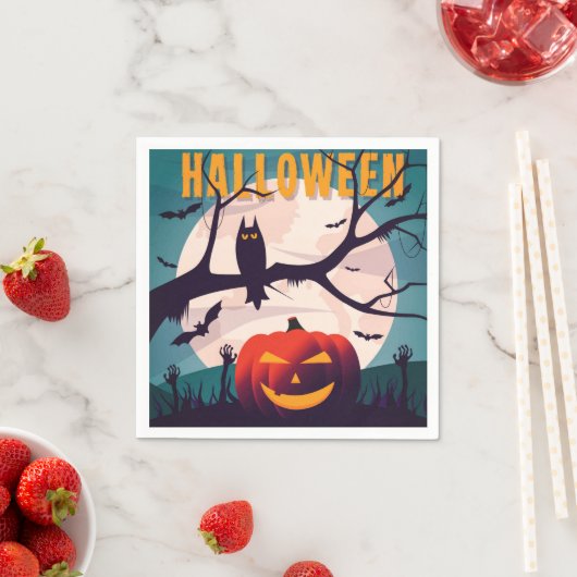 -stijl zombie graveyard Halloween party Servet (Insitu)