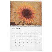  Stijl Zonnebloem 2024 Rustiek Land Kalender (Mar 2026)
