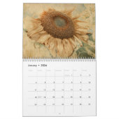  Stijl Zonnebloem 2024 Rustiek Land Kalender (Jan 2026)