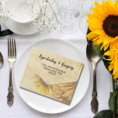  stijl zonnebloem gele crème foto all in one uitnodiging