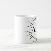  stijl zonnebrand met aangepast monogram koffiemok (Center)