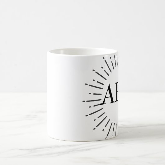 stijl zonnebrand met aangepast monogram koffiemok (Center)