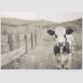  Stijl Zuivel Koe in een Veld Decoupage Tissuepapier (Voorkant)