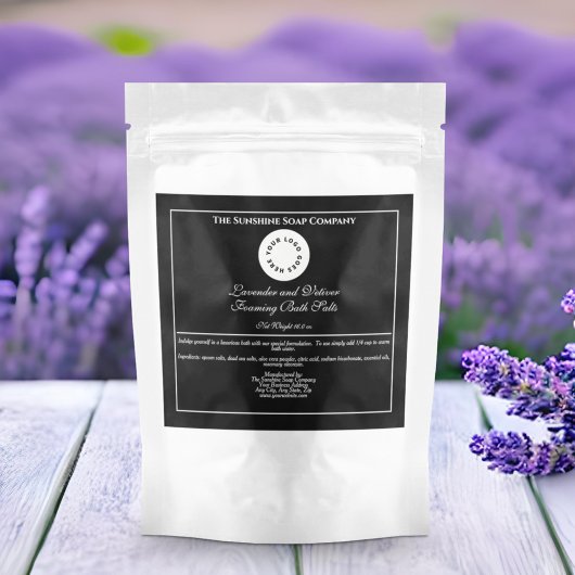  stijl zwart badzout zakje label w logo sparkling wijnetiket