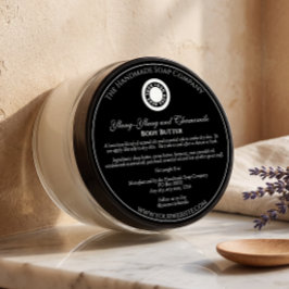 Stijl Zwart Cosmetica Jar Label met logo