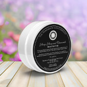 Stijl Zwart Cosmetica Jar Label met logo