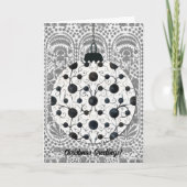  Stijl Zwart Grijs Ornament Art Christmas Kaart (Voorkant)