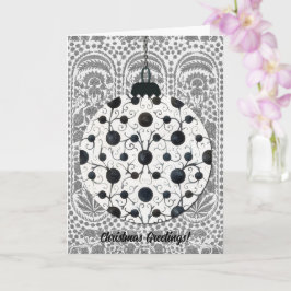  Stijl Zwart Grijs Ornament Art Christmas Kaart