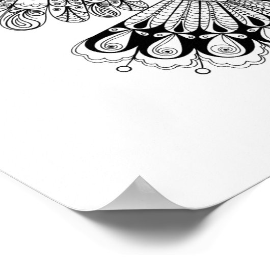 Stijl zwart Owl 2 Poster (Hoek)