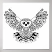 Stijl zwart Owl 2 Poster (Voorkant)