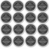  stijl zwart w wit tekstlabel 1.75 inch sticker (Voorkant)