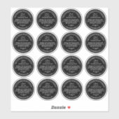  stijl zwart w wit tekstlabel 1.75 inch sticker (Vel)