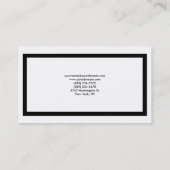 Stijl zwart-wit, groen, modern visitekaartje (Achterkant)