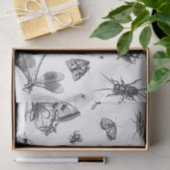  Stijl zwart-wit Insect Collage, Pt 1 Tissuepapier (Geschenk)