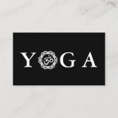  stijl zwart-wit Yoga Instructor Visitekaartje (Voorkant)