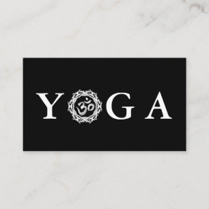 stijl zwart-wit Yoga Instructor Visitekaartje