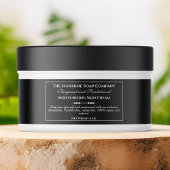  stijl zwarte cosmetica pot label