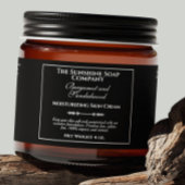 stijl zwarte cosmetica pot label waterfles etiket