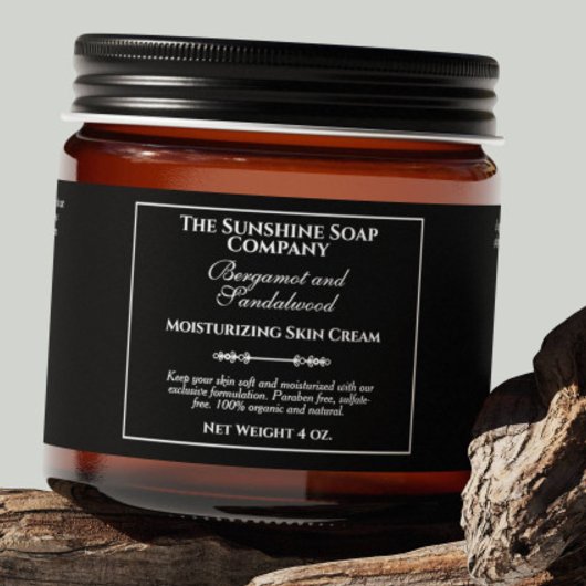  stijl zwarte cosmetica pot label waterfles etiket