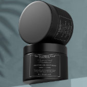 stijl zwarte cosmetica pot label waterfles etiket