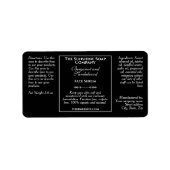  stijl zwarte druppelaar flesetiket etiket (Voorkant)