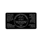  stijl zwarte druppelaar flesetiket etiket (Voorkant)