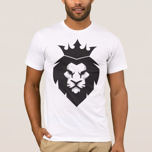 Stijl zwarte en witte koning met kroonsteegje t-shirt (Voorkant)
