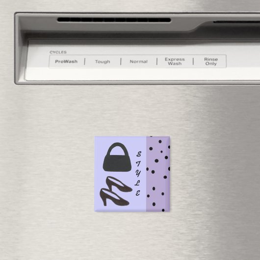 Stijl - Zwarte paars en zwarte schoenen Magneet (Insitu (Vaatwasser))