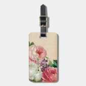 Stijlachtergrond met robuuste bloemen Bagagelabel (Voorkant verticaal)