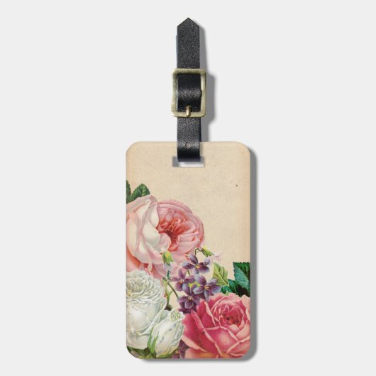  Stijlachtergrond met robuuste bloemen Bagagelabel (Voorkant verticaal)