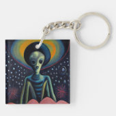 StijlAlien in de 1940 met een Halo Sleutelhanger (Achterkant)