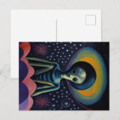 StijlAlien van 1940 met een Halo Tapestry Briefkaart (Voorkant / Achterkant)