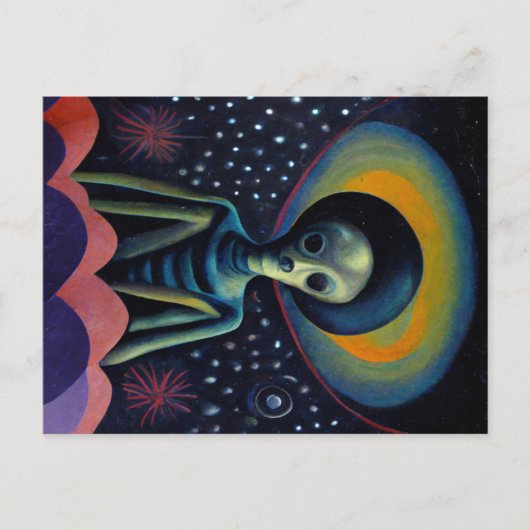 StijlAlien van 1940 met een Halo Tapestry Briefkaart (Voorkant)