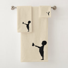 Stijlbeige achtergrond baby bad handdoek