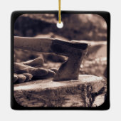  stijlbijl keramisch ornament (Achterkant)