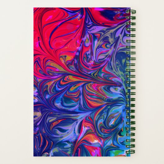 Stijlblauw Abstract WAT IS GOD GEZEGDE Prayer Notitieboek (Achterkant)