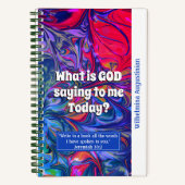 Stijlblauw Abstract WAT IS GOD GEZEGDE Prayer Notitieboek (Voorkant)