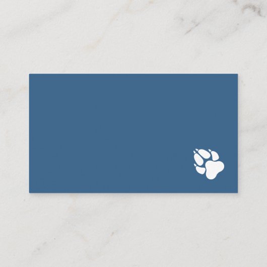 Stijlblauw en witte hond Silhouette Dog Walker Visitekaartje (Achterkant)