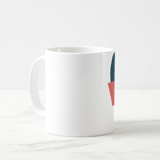  Stijlblauw hart Pap Mok (Voorkant links)