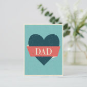  stijlblauw hartritme rode banner briefkaart (Staand voorkant)