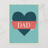  stijlblauw hartritme rode banner briefkaart (Voorkant)