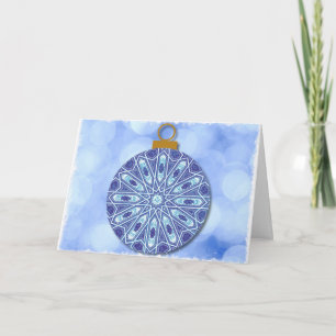  stijlblauw kerstsierKaart Kaart