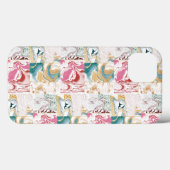 Stijlblauw roos goudmarmer vloeibare inkt esthetis Case-Mate iPhone case (Achterkant (horizontaal))