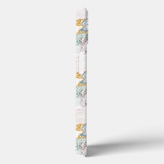 Stijlblauw roos goudmarmer vloeibare inkt esthetis Case-Mate iPhone case (Achterkant / Rechts)