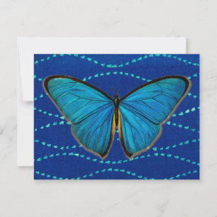 Stijlblauw vlinderBriefkaart Briefkaart