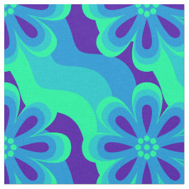 Stijlbloemen en -golven van de jaren '60 van de 19 stof